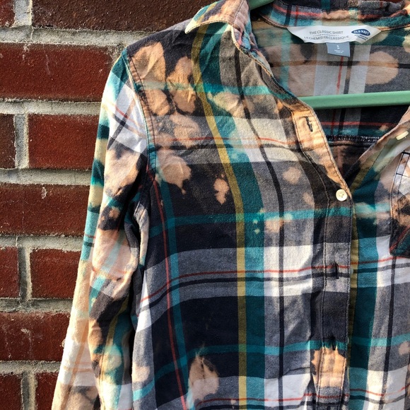 Handmade Acid wash Old Navy flannel - Picture 2 of 3